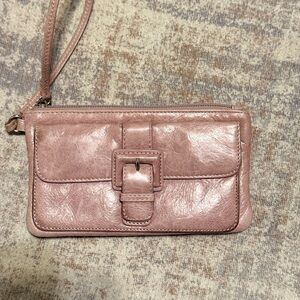HOBO Blush Leather Wristlet